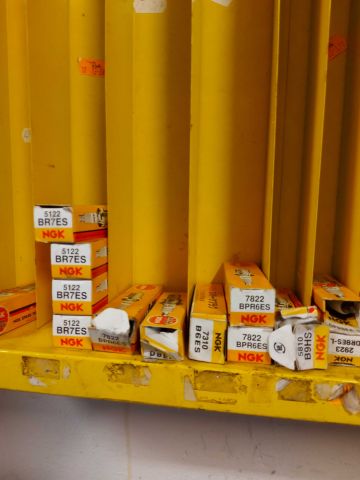 703552-5 Spark plug shelf NGK with contents