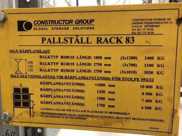 710454-5 Pallet rack - 6 sections