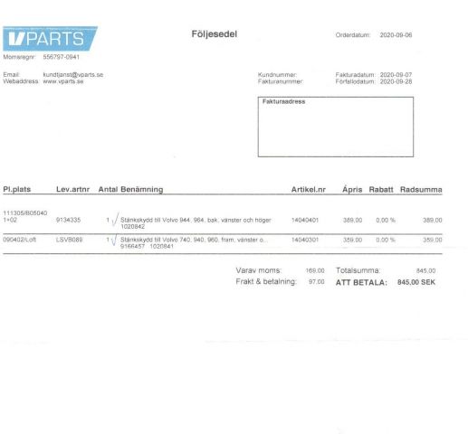 710825-86 Volvo 964 3.0, Right-hand drive -92 (WMR107)