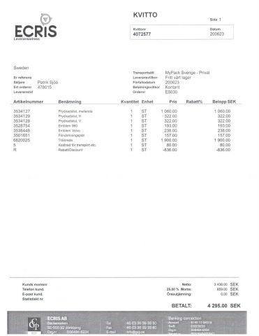 710825-88 Volvo 964 3.0, Right-hand drive -92 (WMR107)