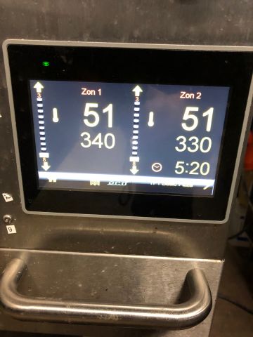 711112-10 Demougn Sveba Dahlen tunnel pizza oven. Extremely little used