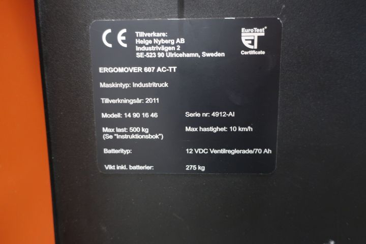 710879-7 Industrial truck Ergomover 607 AC-TT