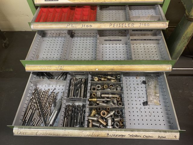709723-8 Workshop cabinet LISTA with reamers, drill
