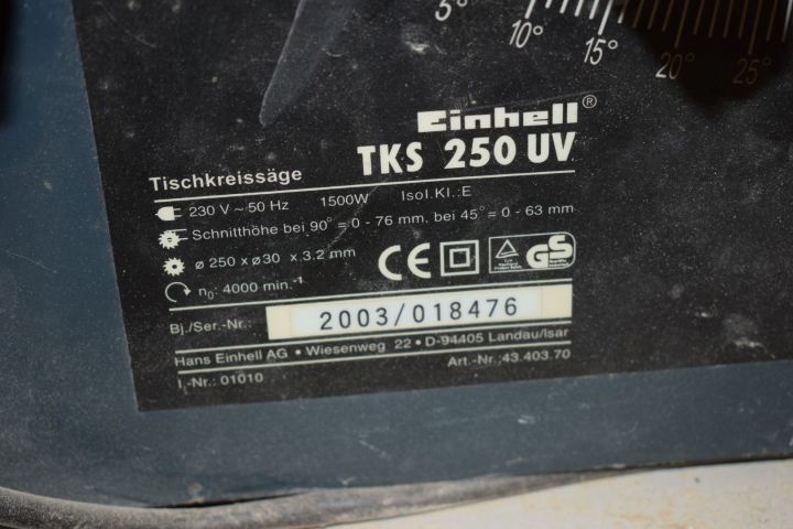 633453-3 Bordssåg Einhell TKS 250DV