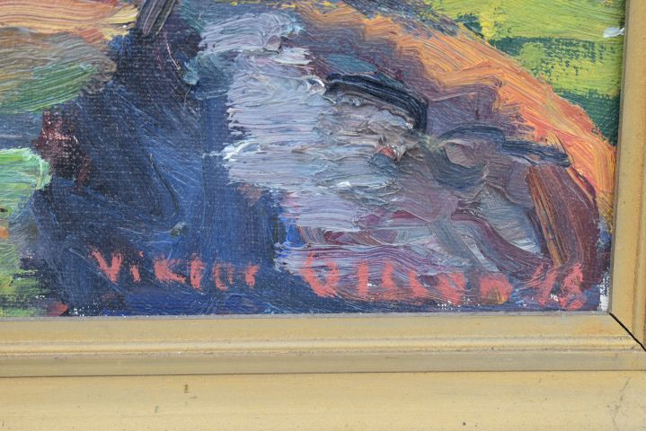 714037-4 Oil painting - Viktor Olsson (Not authenticated)