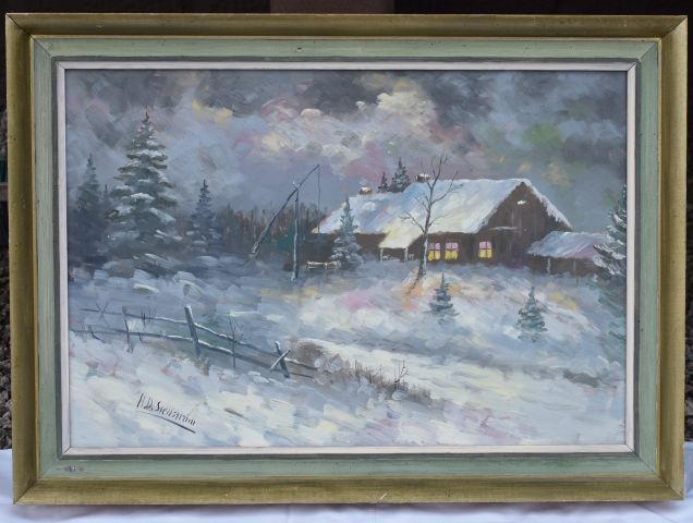 714039-1 3pcs Oil painting - HD Stenström (Not authenticated)