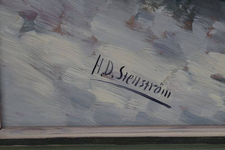 714039-4 3pcs Oil painting - HD Stenström (Not authenticated)