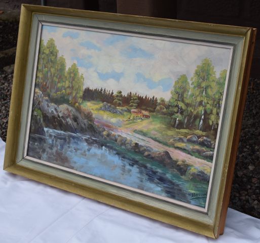 714039-7 3pcs Oil painting - HD Stenström (Not authenticated)