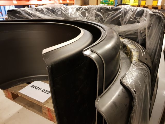 717159-3 Mudguards Greenflex incl. mounting kits, 8 pieces