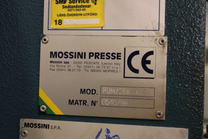 646099-9 Pressline Mossini 400 ton -98