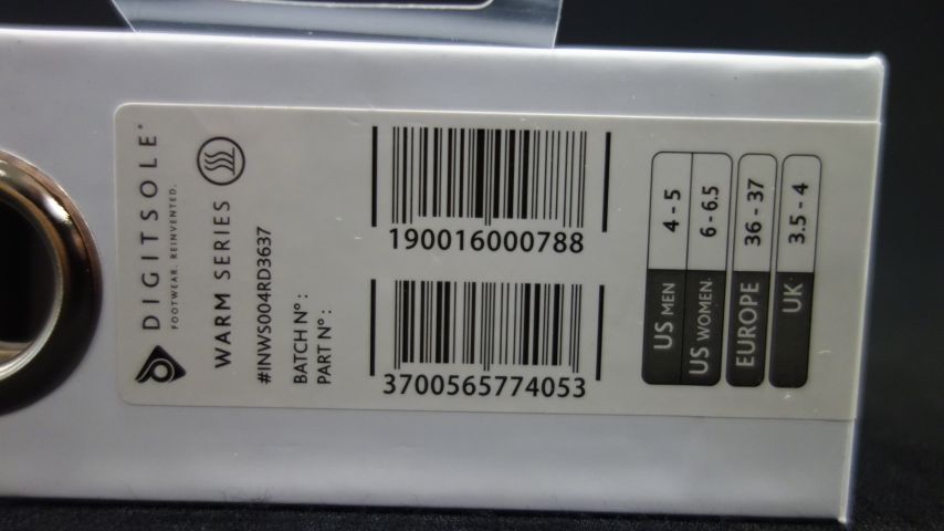 721654-8 Digitsole Warm Series V5 Thermal insoles with Bluetooth, size 36-37 - Free shipping