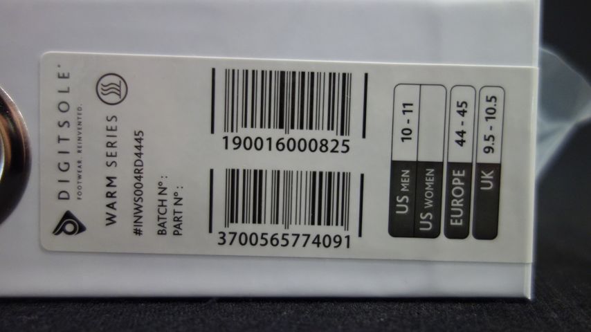 721634-8 Digitsole Warm Series V5 Thermal insoles with Bluetooth, size 44-45 - Free shipping