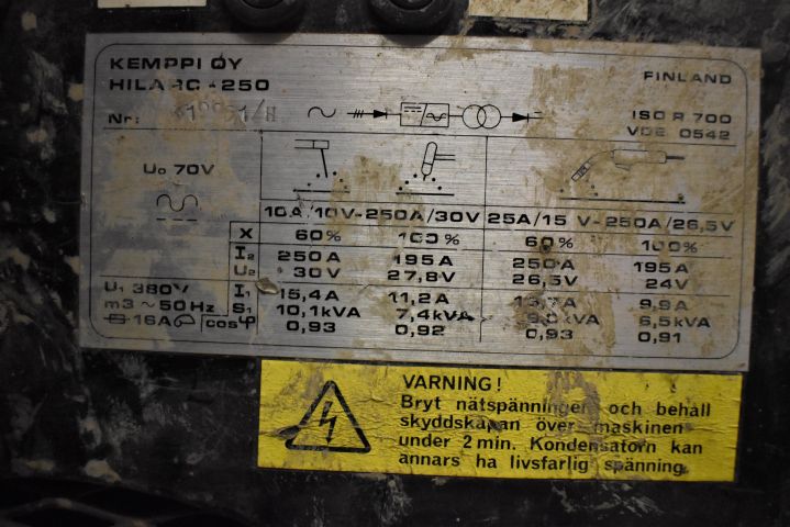 684962-5 Elsvets "Hilarc 250" - Kemppi