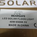 722550-5 Led-Floodlight med Solcell och fjärrkontroll, Bearsafe 40W 6500K