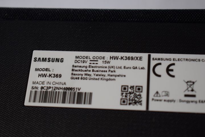 712121-4 Samsung Soundbar model HW-K369