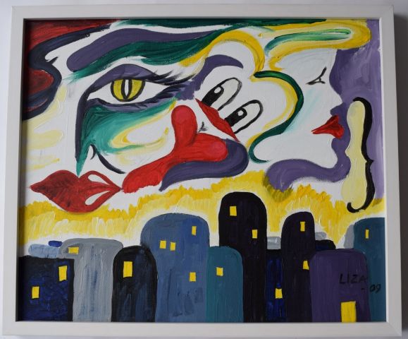 712135-1 Acrylic painting by Liza Marklund, signed -09