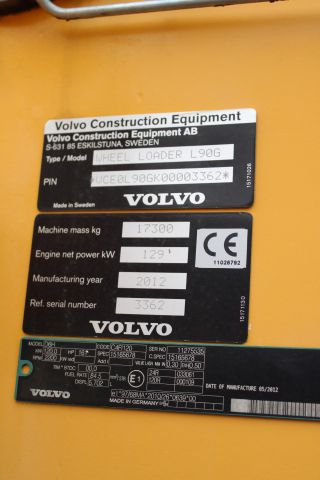 722916-26 Wheel loader Volvo L90G -12 (7217 h)