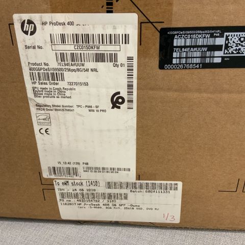 Desktop HP ProDesk 400 G6 SFF (i5 9500, 8GB RAM, - PS Auction - We