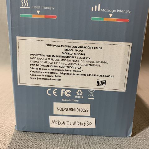 723432-3 Massage seat cushion Naipo MGC-168