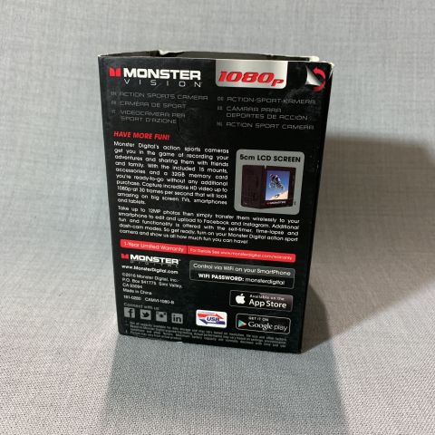 723463-4 Action Camera Monster Villain 1080p Full-HD