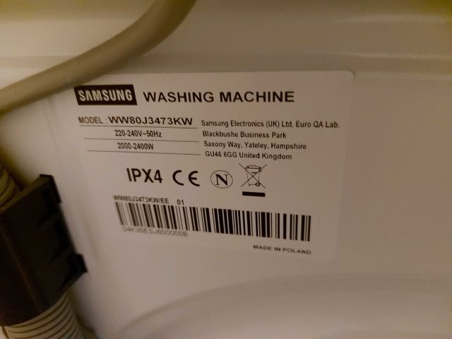 717297-3 Tvättmaskin Samsung 8kg WW80J3473KW