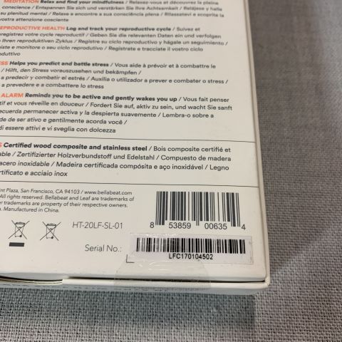 723860-4 Bellabeat Leaf Urban Smart Jewelry Activity Tracker, gray / silver