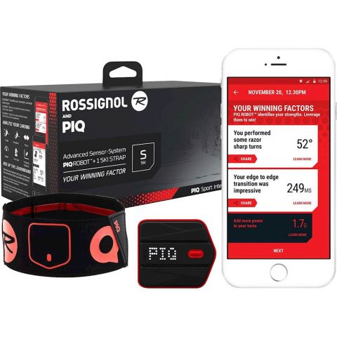 723864-1 Rossignol and Piq Wearable Ski Sport Tracker - Black Red