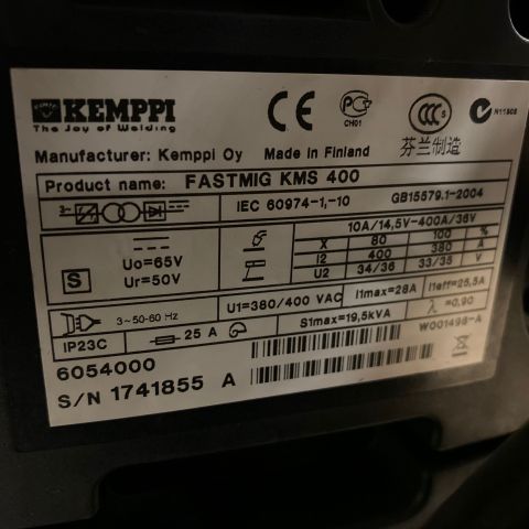 710260-14 Mig welding machine Kemppi KMS 400 Synergy