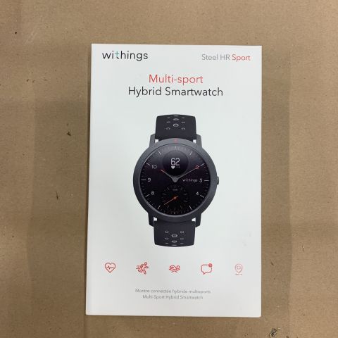 723915-2 Multi-sport hybrid smartwatch Withings Steel HR Sport - Black