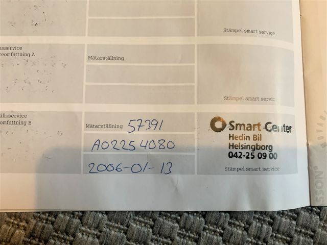 726419-50 Smart Fortwo Cabrio & Pulse - 2001 (WWX664)