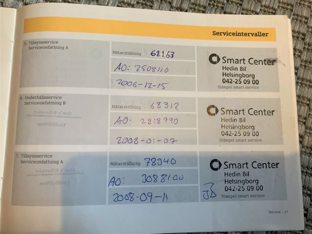 726419-51 Smart Fortwo Cabrio & Pulse - 2001 (WWX664)