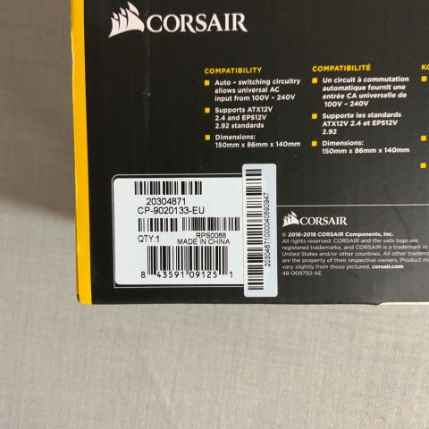 725871-3 Corsair TX550M power supply, 550W PSU