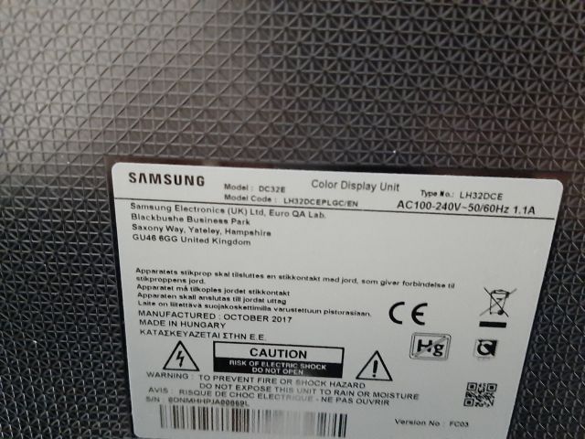 661979-3 TV / Monitor - Samsung DC32E 32 "