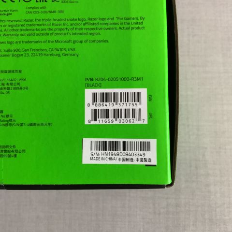 725916-3 Gaming Headset Razer Kraken Tournament Edition Black Edt