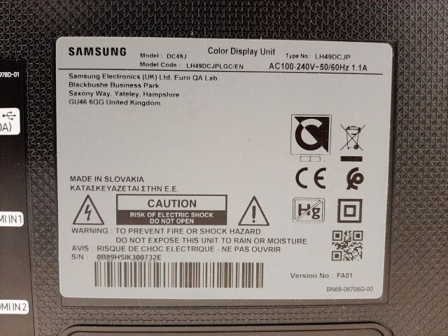 661984-6 TV / Monitor x3 - Samsung 49 "2pcs & Samsung 32" 1st (defective screens)