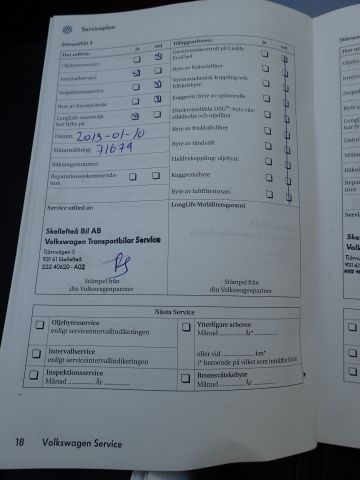 687947-102 VW Caddy Maxi 1.9 TDI -10 Reg no. KCJ879