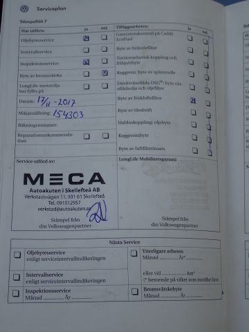 687947-107 VW Caddy Maxi 1.9 TDI -10 Reg no. KCJ879