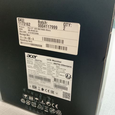 729060-3 Gaming screen Acer 27 "Predator XB273UGS (1440p, IPS, 144Hz)