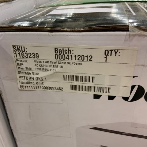 729308-4 Portable AC Wood's Capri Air Conditioning Silent 9K