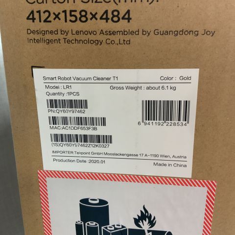 729313-5 Robot vacuum cleaner Lenovo T1