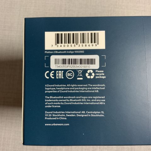 729582-3 Wireless Headphones Urbanears Plattan II Bluetooth Indigo