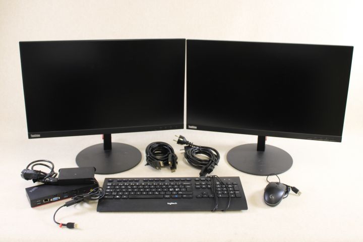 721254-1 2x Monitor - Lenovo ThinkVision incl. accessories