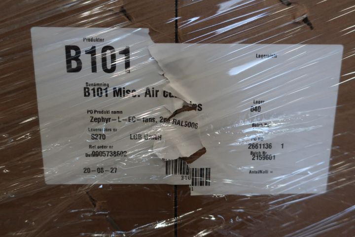 726049-2 Air curtain Tekadoor Zephyr-L-EC fans Model L 2 (Gray)