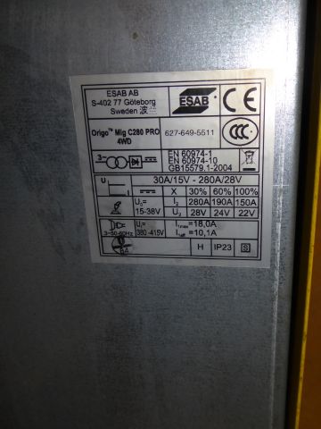 732087-8 ESAB welding Origo MIG C280 PRO