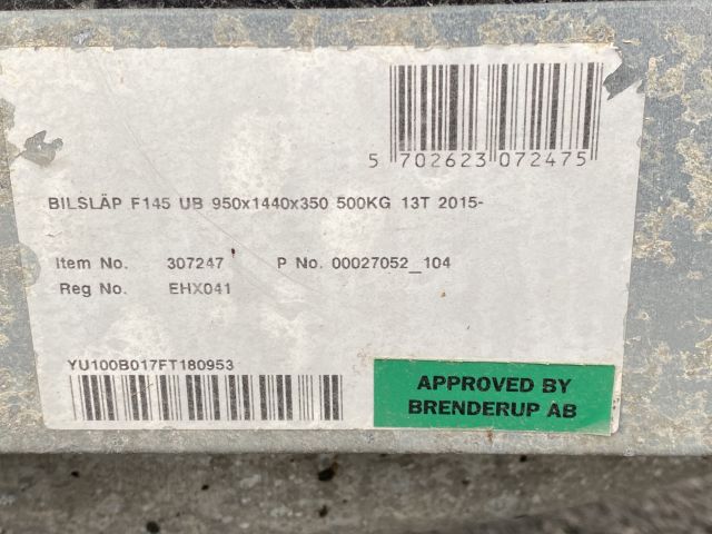 661485-12 Trailer with cover Brenderup 1150S - EHX041