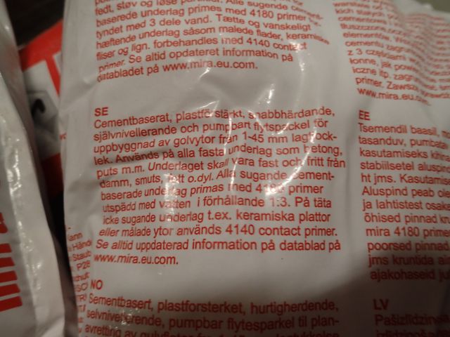 578354-8 Div leveling compound etc.