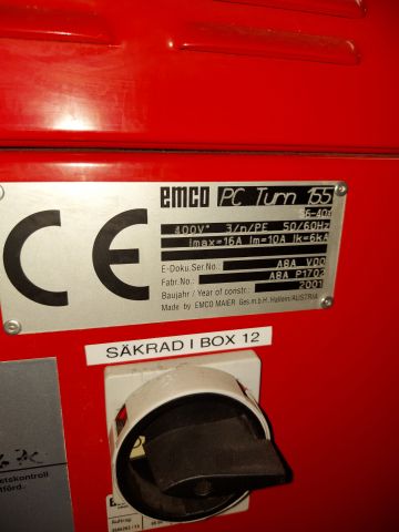 733935-18 Lathe EMCO PC TURN 155 spare part machine.