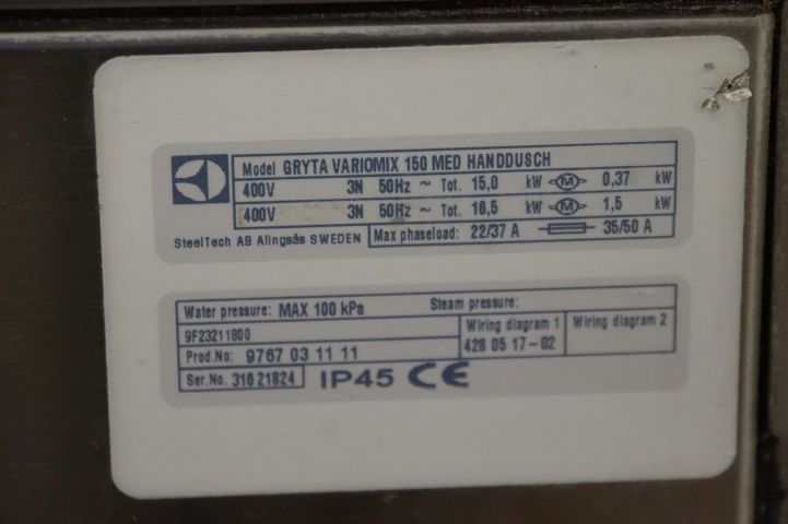 706243-13 Cooking pots "100L and 150L"