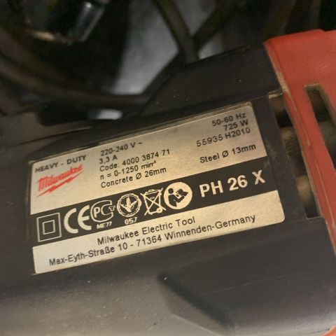 662859-7 MIlwaukee Hammer PH 26X