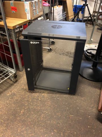 422925-1 RACK with ventilation, wall bracket and lockable glass door. GRAPE AUDIO.